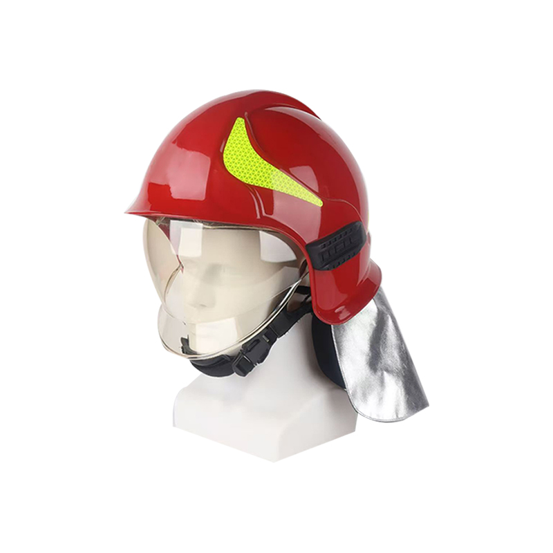 Casque intégral de lutte contre l'incendie à double lunettes